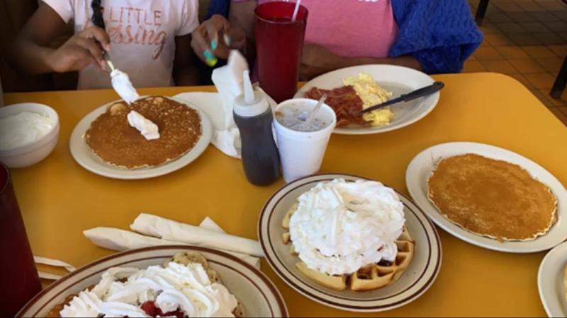 image of decadent breakfast at M&D Pancakes & Waffles