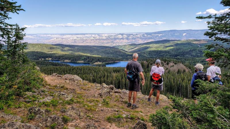 Hikers Overlooking Grand Mesa