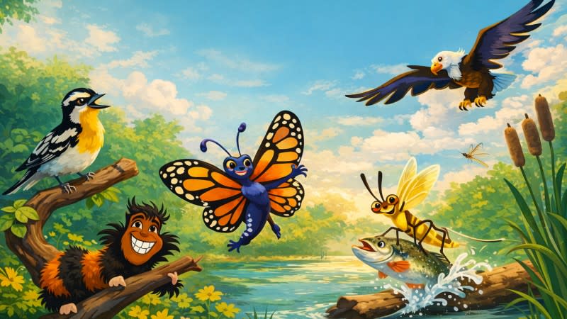 Birds, Butterflies, Insects creative