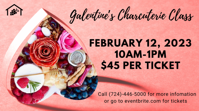 Gather your friends for a Galentine's Charcuterie Class at Greenhouse Winery