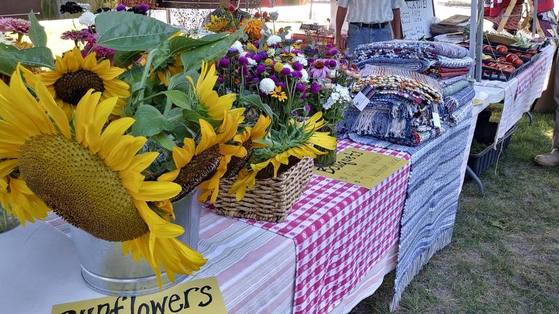 The local farmers market features a variety of vendors.
