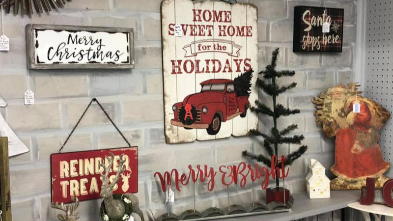 Wood & Cotton carries holiday decor items in addition to apparel and accessories.