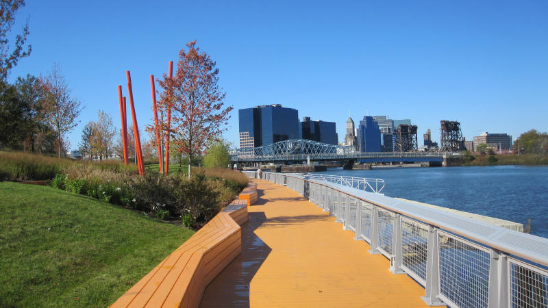 Paved path along Riverfront Park