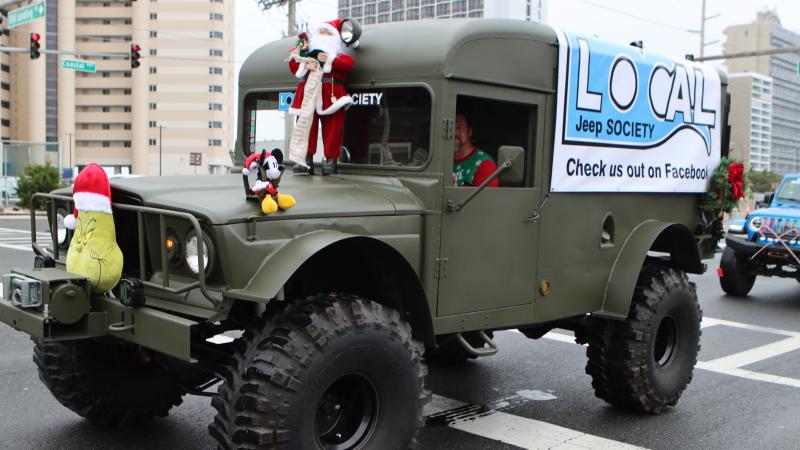 OC Local Jeep Society at the 2023 Ocean City Christmas Parade