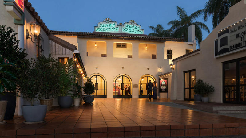 Exterior of the Plaza Theatre in Palm Springs