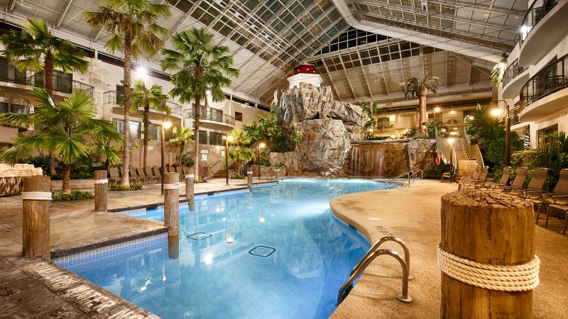 indoor pool at hotel