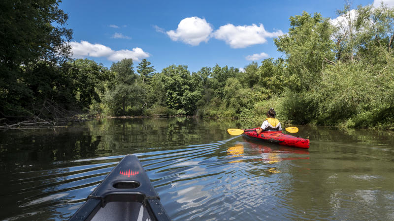 Paddling at Otter Creek