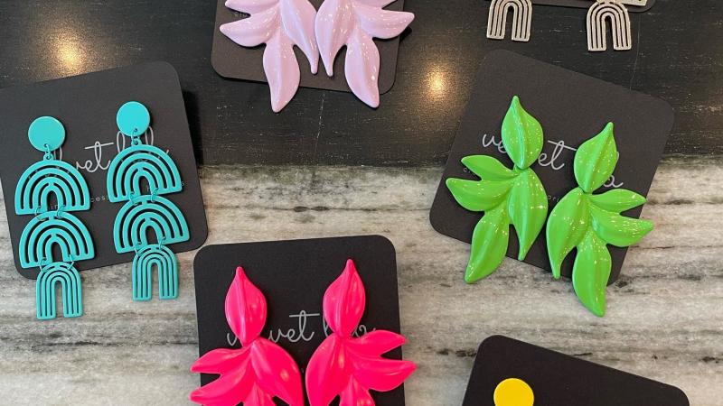 velvet lab earrings