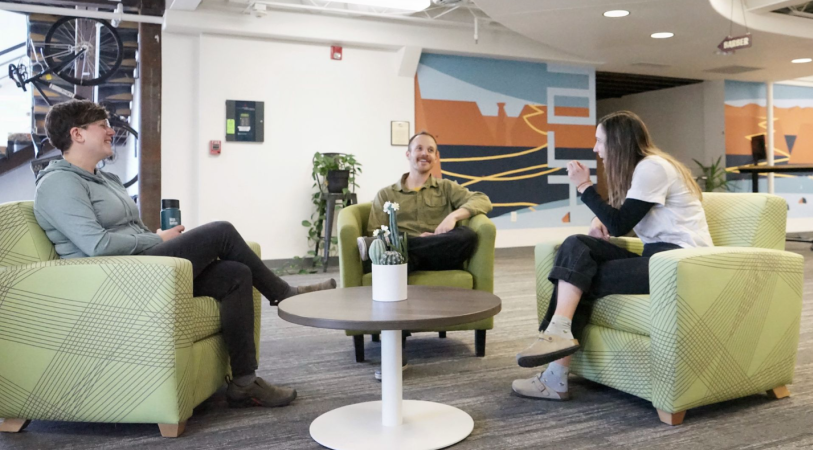 Three People working in Alt Space