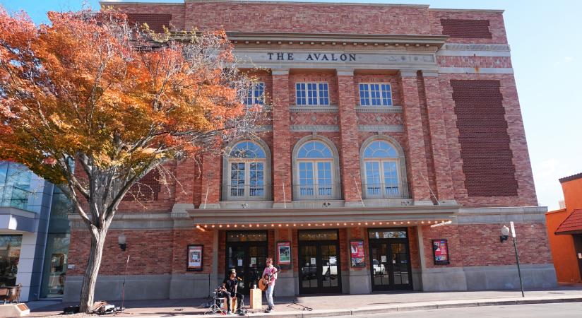 Outside View of the Avalon Theater with Performers