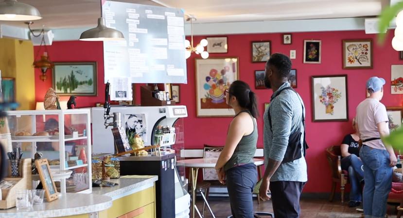 Two People Ordering at Copeka Coffee