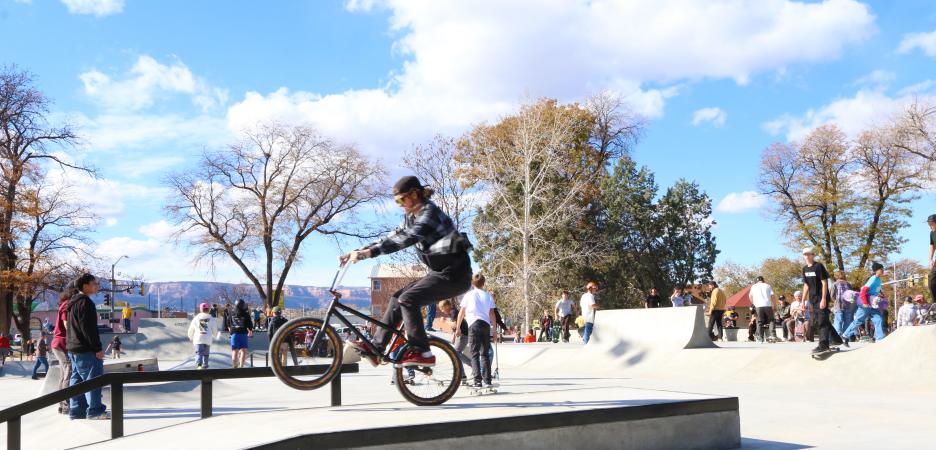 Person Riding a BMX Bike