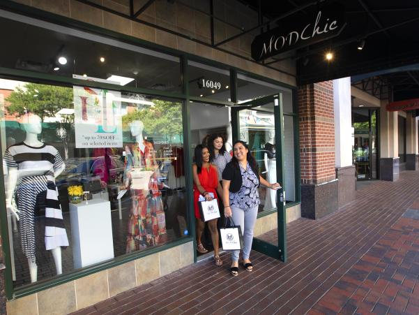 Leaving MODChic with purchases