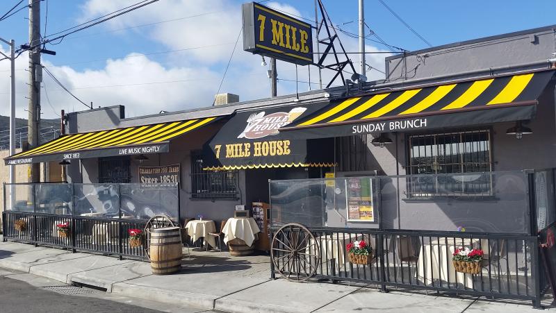 Outside photo of seven mile restaurant in Brisbane, CA