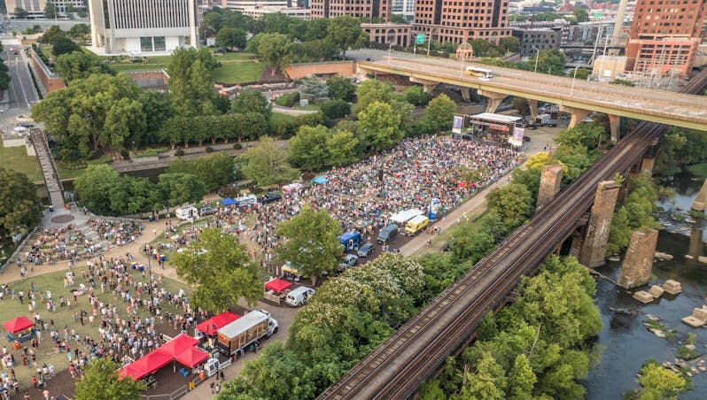 friday cheers aerial view