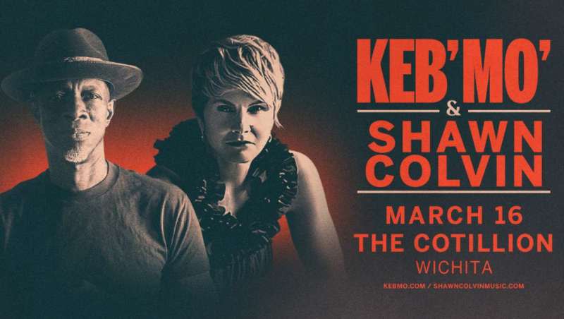 Keb' Mo' and Shawn Colvin are photographed with details about their concert on March 16