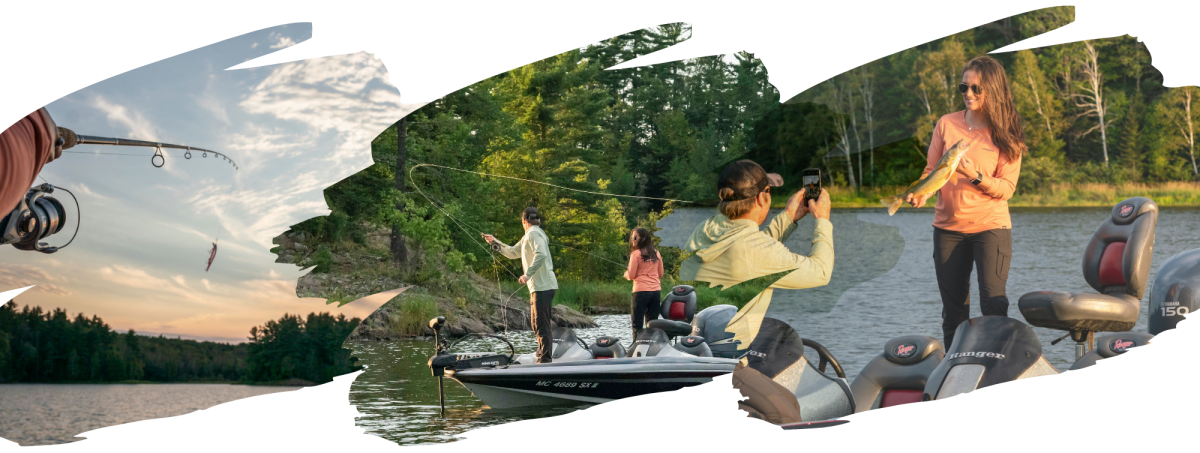 A couple fishing at Deer Lake in Ishpeming