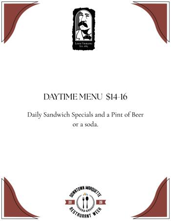 Vierling Restaurant Week Menu