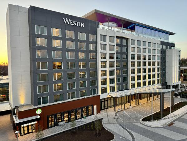 Exterior of Westin Hotel building