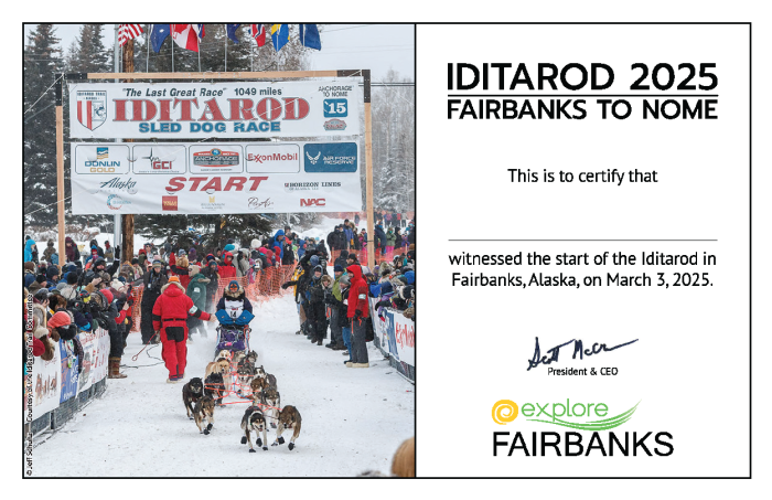 2025 Iditarod Certificate