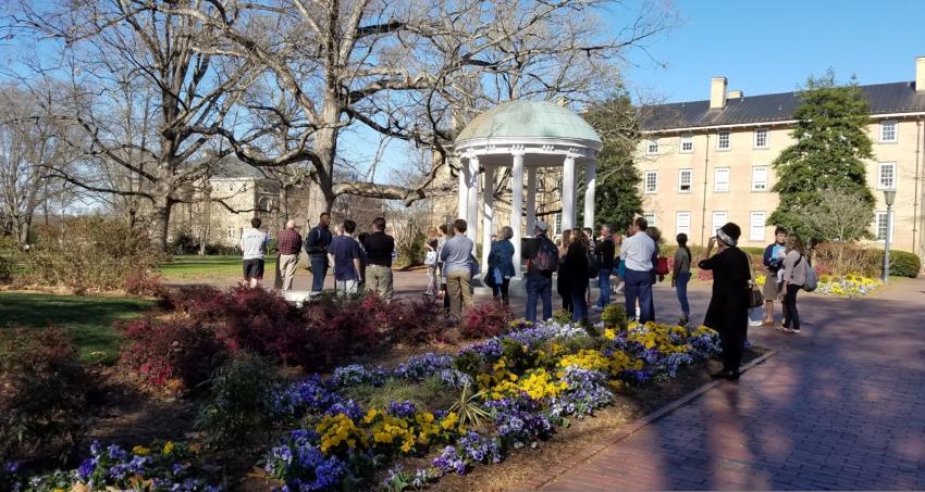 Campus Tours visit Old Well