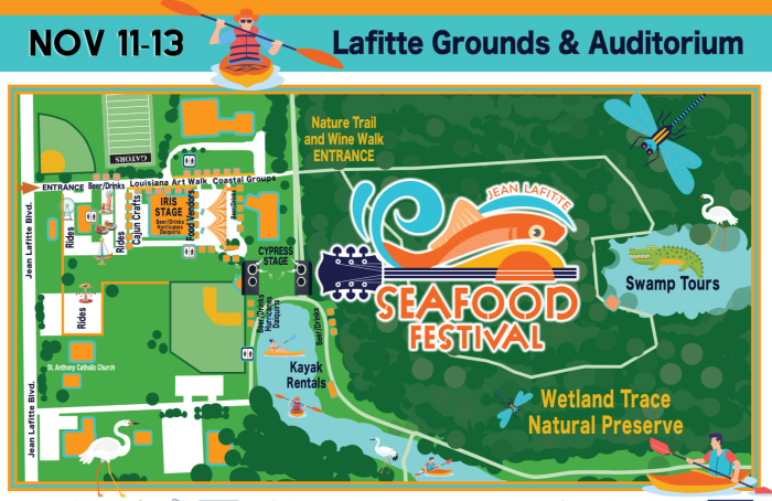 '22 Lafitte Seafood Map