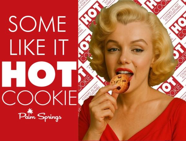 some like it hot, cookie marilyn eating a cookie