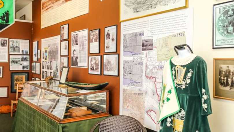 A display at the Museum of Newport Irish History