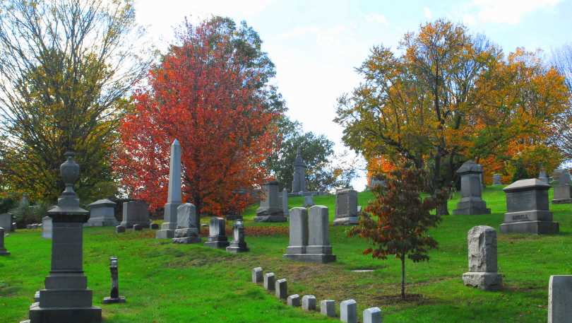 Cemetery in the fall