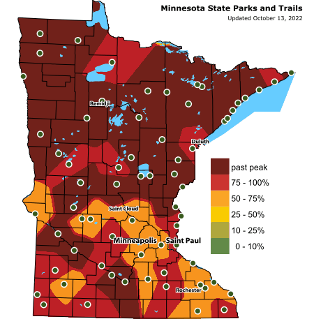 MN DNR Fall Color Map - 10.14.22