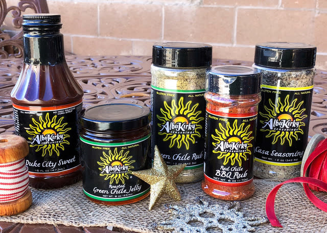 AlbuKirky Seasonings is a BBQ rub and sauce company owned by Kirk Muncrief and Cheryl Valadez in Albuquerque