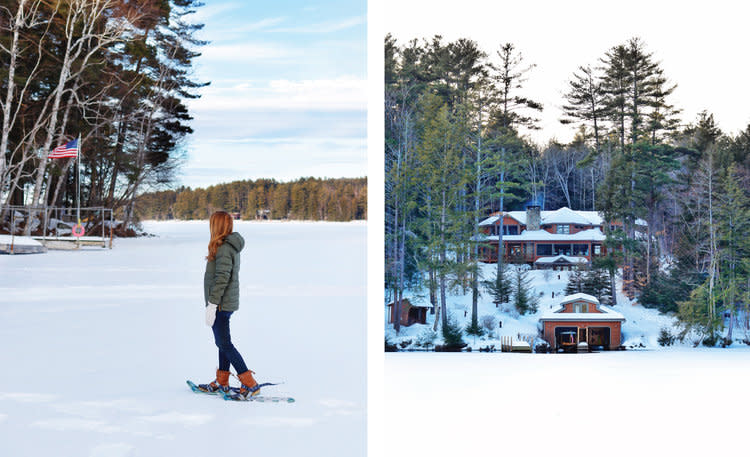 Snowshoeing on Friends Lake