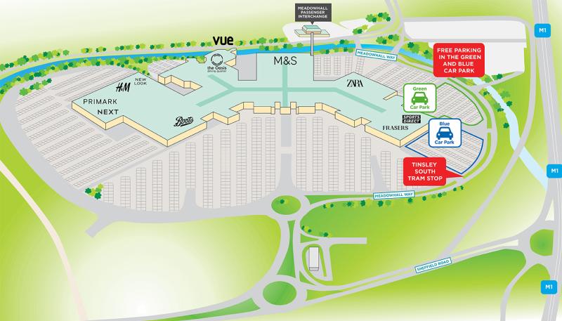 Meadowhall 2025 map