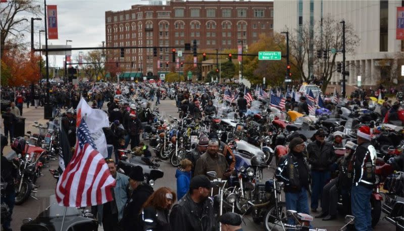 Motorcyclists prepare to take part in the annual Wichita Toy Run