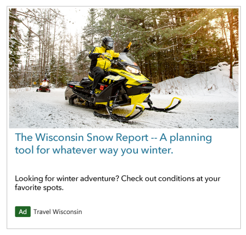 Microsoft Ad - Wisconsin Snow Report