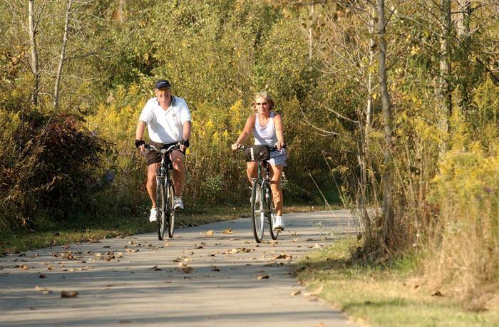 Couple on Bike Path