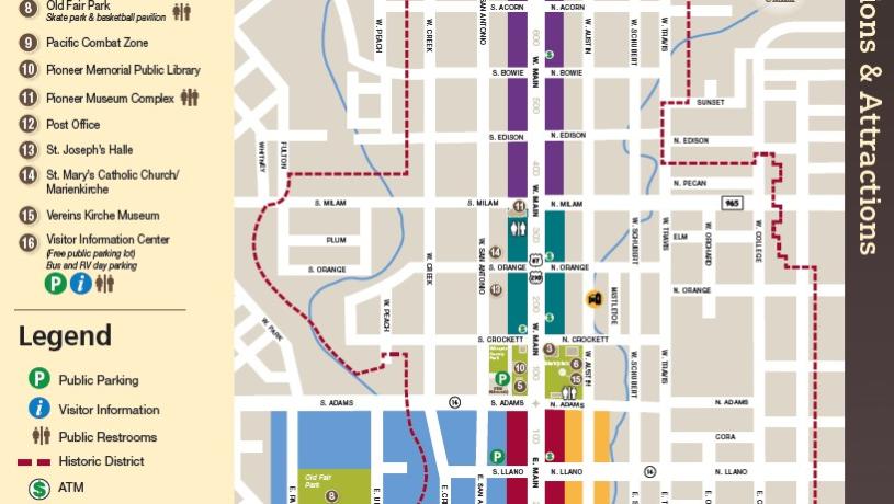 Downtown Destinations & Attractions Map 2023