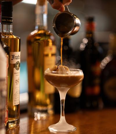 Boozy Affogato at Bella Napoli Pizzeria & Restaurant in Port Charlotte, Florida.