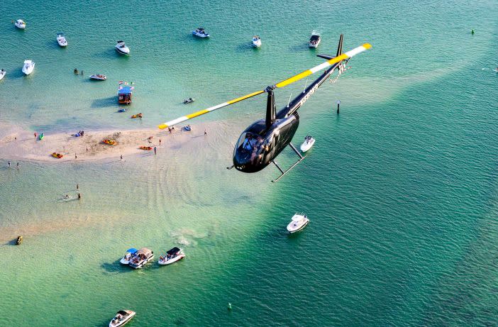 An aerial view of the Keen Helicopter