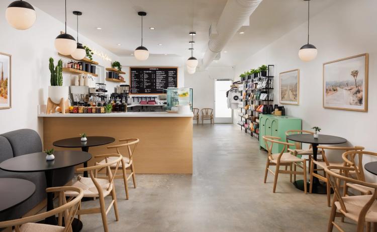 Coffeeism interior, a coffee shop in Palm Springs