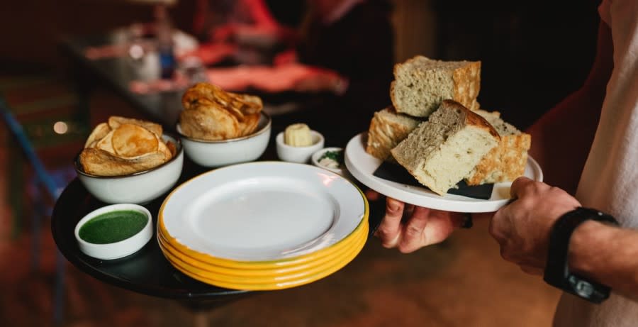 Fresh bread and dips