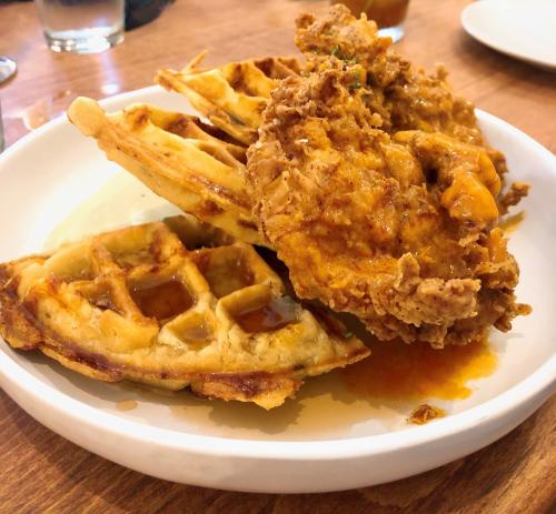 Chicken and Waffles - Fire and Oak