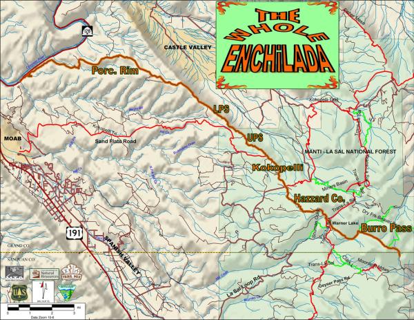 Whole Enchilada trail map