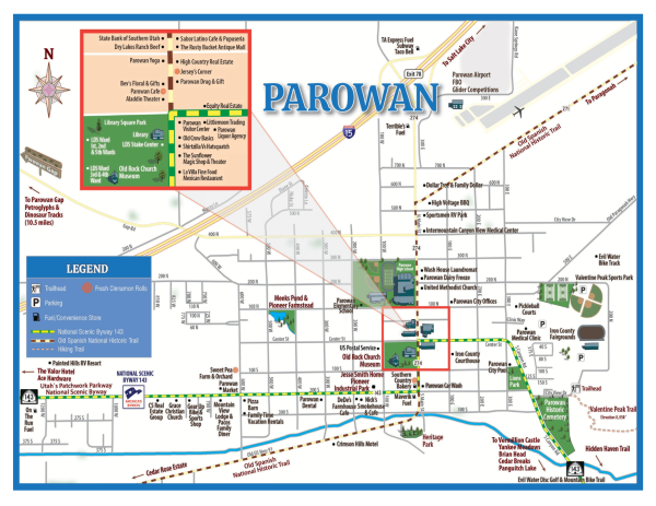 Parowan Map