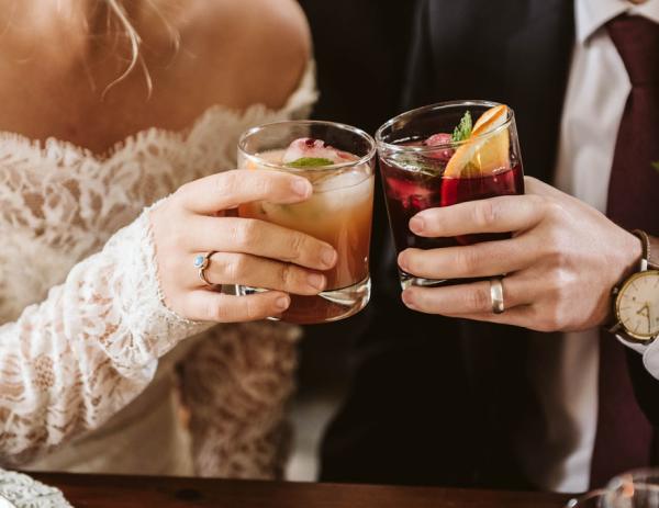 drinks at wedding