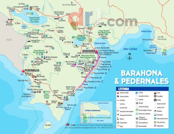 Barahona and Pedernales map spanish