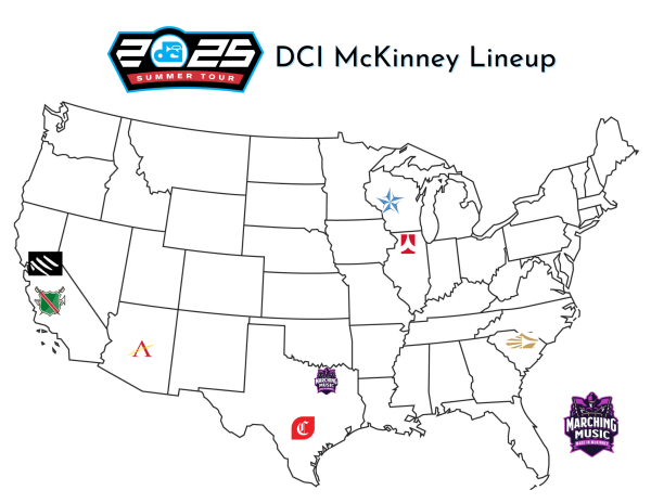 DCI McKinney US map with participating corps logos
