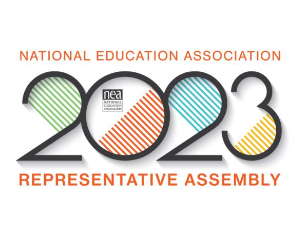 National Education Association Annual Meeting and Representative Assembly 2023. Logo for delegate website