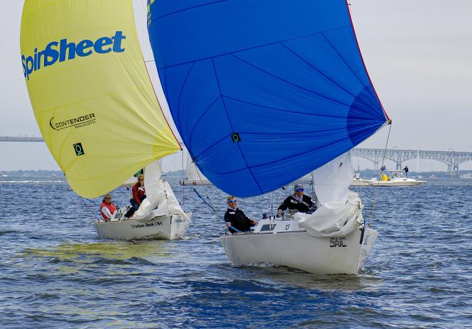 Santa Maria Cup J22s racing in the Chesapeake Bay