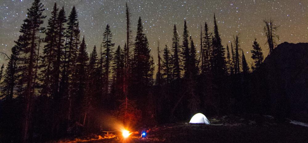 Camping under the starts in Routt County